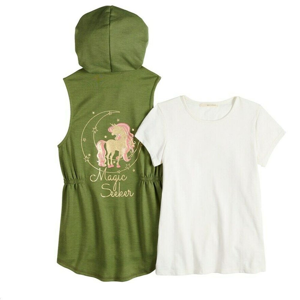 NWT Self Esteem Tee & Sleeveless Anorak Set Size L